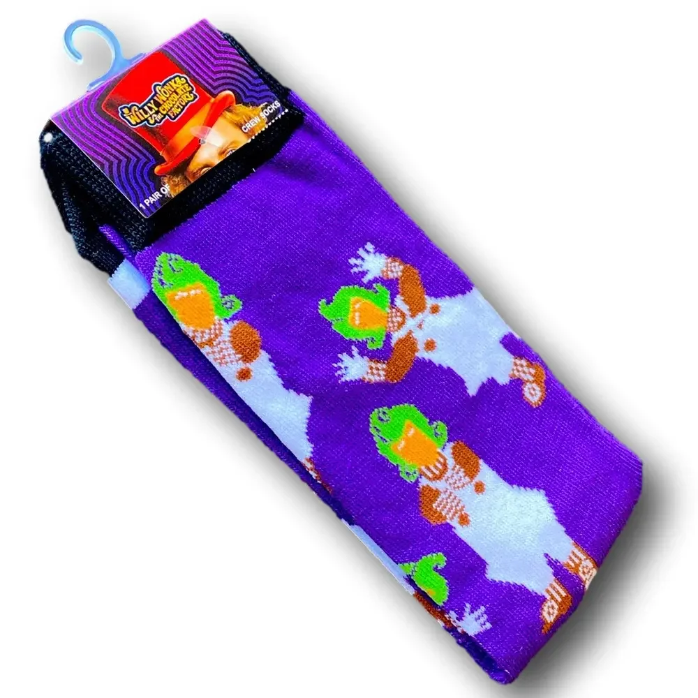 3/$20 Oompa Loompas Funny Novelty Crew Socks - NWT
